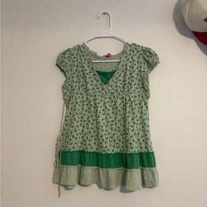 FANG Green Floral Short Sleeve Tee